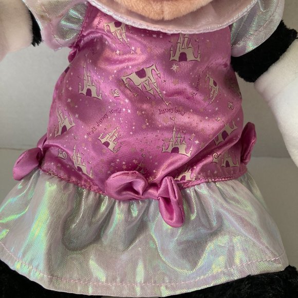 Vintage Disney Parks Minnie Mouse Plush Stuffed Animal Pink Castle Dress - Picture 12 of 16